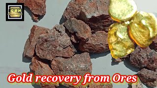 Stone gold recoverygold ore processhow to recover gold from rocks [upl. by Nadya872]