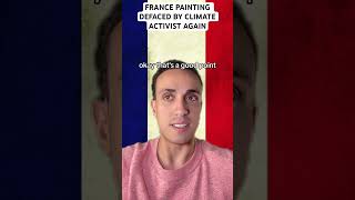 France Painting Defaced By Climate Activist Again [upl. by Severson768]