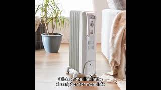 DeLonghi OilFilled Radiator Space Heater Full Room Quiet 1500W Adjustable Thermostat [upl. by Bradly996]