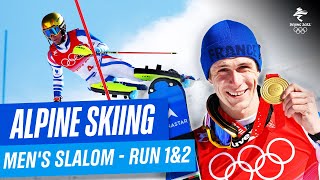 Alpine Skiing  Mens Slalom  Run 1amp2  Full Replay  Beijing2022 [upl. by Novaelc727]