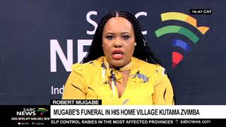 Robert Mugabes burial His sister bids farewell [upl. by Cherry]