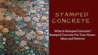 Stamped Concrete Floor [upl. by Iderf]