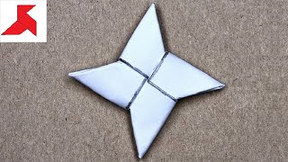 DIY  How to make a NINJA STAR SHURIKEN from ONE sheet of A4 paper [upl. by Anuqahs]