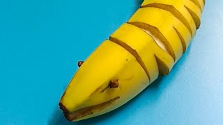 SATISFYING BANANA CUTTINGBIG SNAKE BANANA CREATION satisfyinglivestream [upl. by Bendicta83]