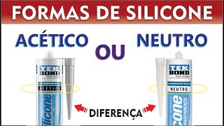 SILICONE ACÉTICO OU NEUTRO qual a diferença como fazer formas de silicone e moldes de silicone [upl. by Chancey]