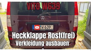 Mercedes Vito  Viano W639 Heckklappe Rost Check  Verkleidung ausbauen [upl. by Quince]