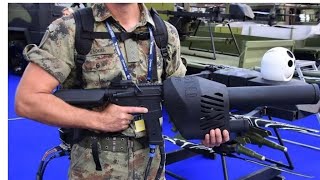 The new antidrone rifle Drone Off is capable of jamming drone signals within a radius of up to 25km [upl. by Nowd]