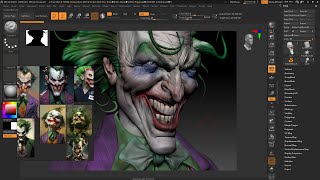 Joker  3D timelapse sculpting Zbrush [upl. by Idette]