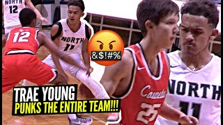 Trae Young PUNKS ENTIRE TEAM After Opposing Team Tried To Check Him INSANE High School Game [upl. by Rolph]