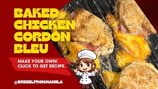 BAKED CHICKEN CORDON BLEU  Easy Chicken Recipe  Pambaon Ideas  BrezelFromManila [upl. by Aufa534]