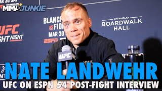 Nate Landwehr Likes Suggestion of Bryce Mitchell After First Octagon Knockout  UFC on ESPN 54 [upl. by Merritt]