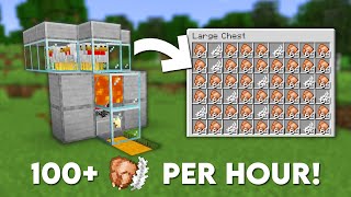 Minecraft Easy Chicken Farm Tutorial  100 Per Hour [upl. by Agate]