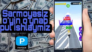 Internetda pul ishlash Oyin oynab pul ishlaymizSarmoyasiz 10 [upl. by Annahvas]