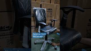 Comfortable Office Chair Black Strong arms Metal Powder Coated Base Idea for Office amp Home work [upl. by Adnoel275]