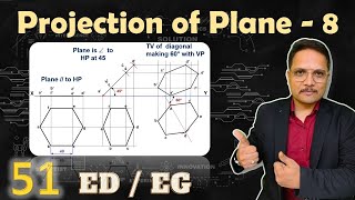 8  Projection of Plane Basics Drawing Process amp Solved Example Explained in Engineering Drawing [upl. by Aihsercal]