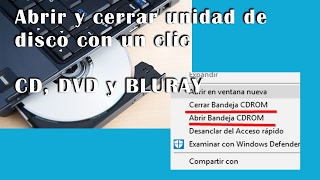 Abrir y Cerrar bandeja de disco desde Windows sin pulsar el botón [upl. by Urias843]