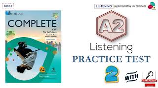 KET A2 Preparation  LISTENING Practice Test 06 [upl. by Anoyk927]