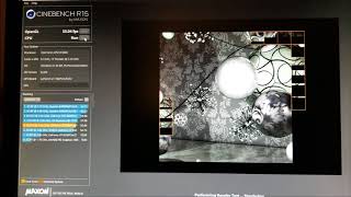 Cinebench R15 Benchmark with Dell Precision T3500 with W3680  Geforce GT 740 [upl. by Annaihs]