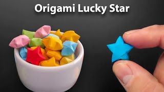 Origami Lucky Star  How to fold [upl. by Esihcoc]