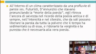 La poesia di Giuseppe Ungaretti  Lezioni di letteratura del 900 [upl. by Verina]