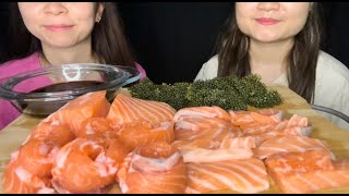 ASMR SALMON SEA GRAPES ASMR CÁ HỒI RONG NHO MUKBANG EATING SOUNDS NO TALKING [upl. by Dolorita]