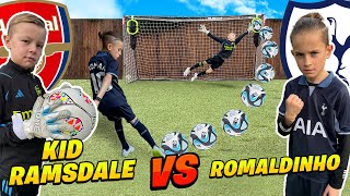 ROMAN VS ARSENALS WONDERKID KEEPER  EPIC SHOOTING BATTLE [upl. by Dat]