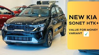 New Kia sonet HTK Plus Variant Review  2024 Kia sonet Most Value for Money variant [upl. by Euqinay]