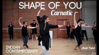 Shape of You Carnatic  Indian Contemporary  Amit Patel  Indian Raga [upl. by Eartha]