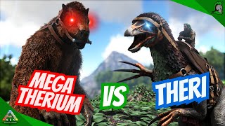 Megatherium Vs Therizinosaurus  Ark Survival Evolved [upl. by Grosz]