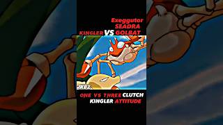 KINGLER VS EXEGGUTOR SEADRA GOLBAT  ASH KINGLER ATTITUDE STATUS  shortfeed pokémon ytshorts [upl. by Akimas]