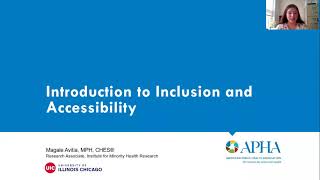 APHA Annual Meeting An introduction to inclusion and Accessibility [upl. by Batsheva]