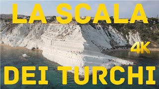 ITALIA BELLA  LA SCALA DEI TURCHI 4K Realmonte Agrigento Sicilia Sicily DRONE [upl. by Suu]