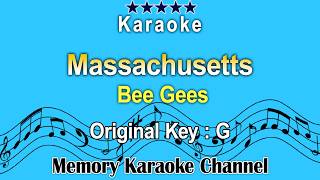 Massachusetts Karaoke Bee Gees  Original Tone Key G [upl. by Enaht958]