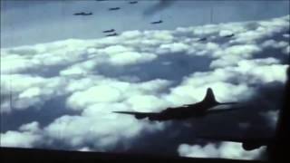 World War 2 Air War Combat Footage in Color [upl. by Nilyram]