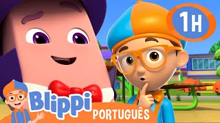 Blippi Aprende Como Borrachas Funcionam  1 HORA DO BLIPPI  Desenhos Animados Infantis em Português [upl. by Thurmann]