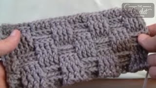 Crochet Basket Weave Stitch  Blanket  EASY [upl. by Nassi286]