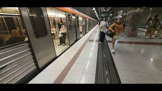 1st generation train arriving and departing Aghios Dimitrios station line 2 [upl. by Anyad]