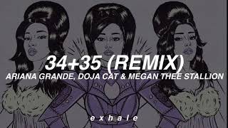 Ariana Grande  34  35 Remix feat Meghan Thee Stallion amp Doja Cat Traducido al español [upl. by Singband]