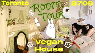 HOUSE TOUR🍃Cottagecore Ghibli Vibes 🏡 Torontos Toad Lane Vegan Coop [upl. by Gladine]