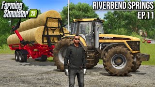 Collecting TONS OF BALES on Riverbend Springs  Farming Simulator 25 [upl. by Prowel704]