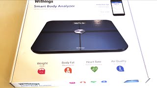 Withings WS50 Wireless Smart Body Analyzer  Unboxing  Setup and Tests [upl. by Ilario]