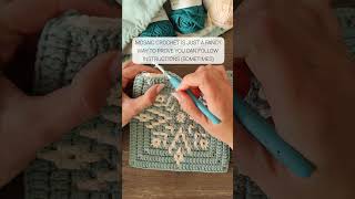 Mosaic crochet proof that I can follow instructions well at least until I lose count 🧶😂 [upl. by Brick]