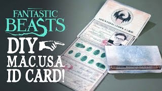 MACUSA ID Card  Fantastic Beasts DIY [upl. by Hazmah804]