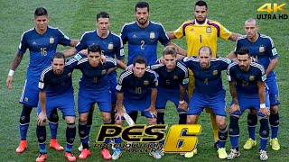 PES 6  MUNDIAL 2014 con ARGENTINA [upl. by Crompton]