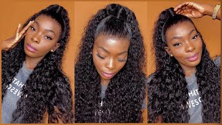 TUTO DEMI QUEUE DE CHEVAL SUR UNE HD LACE WIG ft Yolissa Hair [upl. by Ahser]