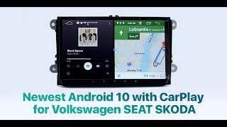 Eonon 2020 Newest Volkswagen SEAT SKODA Android 10 CarPlay Head Unit [upl. by Schurman333]