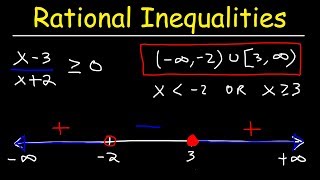 Rational Inequalities [upl. by Twum]