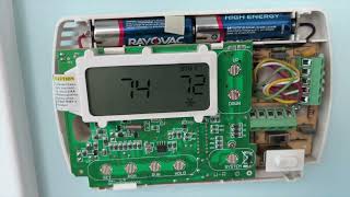 How to replace batteries in White and Rodgers thermostat [upl. by Yoral148]