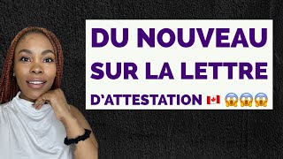 Mise à jour Sur La Lettre d’Attestation Provinciale Pour Étudier Au Canada 🇨🇦 😱😱😱 [upl. by Ynattir272]