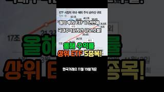 미친 수익률 상위 ETF TOP5 수익률공개 ETF 종목추천 [upl. by Leunammi]